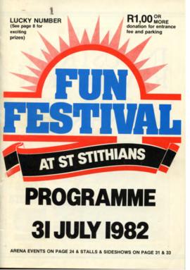 1982 Fun Festival at St Stithians programme, 31st July 1982: content