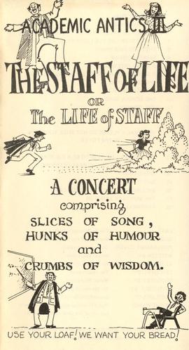 1976 BP The Staff of Life or The Life of Staff: A Concert Comprising Slices of Song, Hunks of Hum...