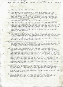 1981 Mark Henning letter to Transvaal Education Department: draft