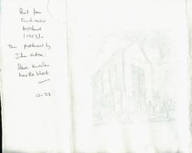 1953 Chapel fund-raising brochure: etching block print of Chapel: provenance note