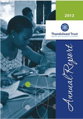 Thandulwazi Annual Report 2013: cover