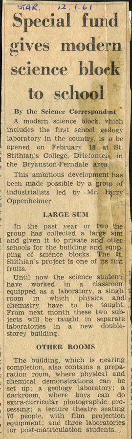 1961 HA 090b New Science block The Star NC