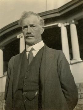 1927 Leake outside his home in Westcliff