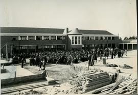 1953 HA 016a Chapel foundation stone assembly