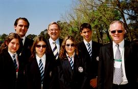 2003 RSIC Hellenic College of London delegation with HM King Constantine II & HRH Prince Nico...
