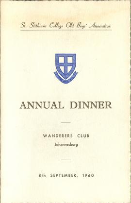 1960 HA 086 OSA Annual Dinner AGM programme and menu 001 cover