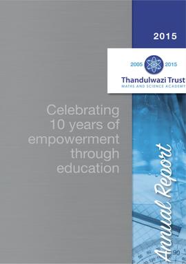 Thandulwazi Annual Report 2015: cover