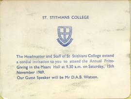 1969 BC Prize giving invitation