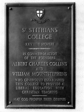 1954 BC Entrance plaque Collins Mountstephens HA 001 1954BC_0006