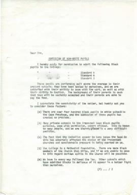 1978 Mark Henning letter to Transvaal Education Department [compliant]