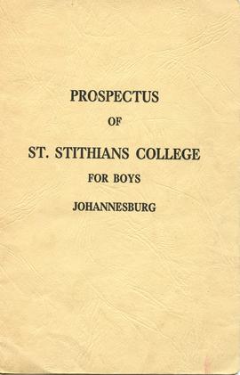1953 Prospectus of St Stithians College for Boys 001: cover