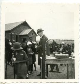 1935c Leake distributes to the children