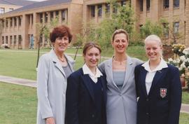 2000 GC Leadership induction Anne van Zyl, Head, Nadine Jardim, Head girl, Ivanka, Deputy Head, K...