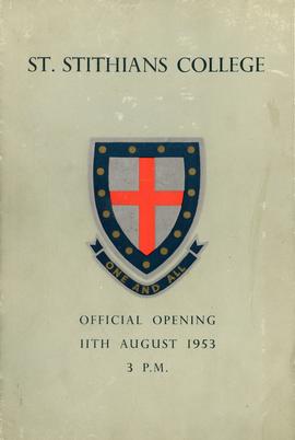 1953 HA 013a College Official Opening programme