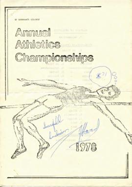 1978 BC Athletics programme: content