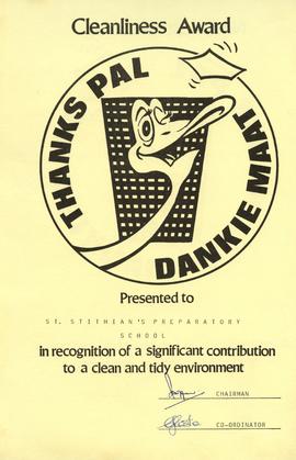 1981 BP Cleanliness Award certificate