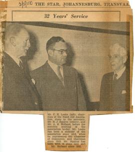 32 Years' service [NC] The Star, 3rd May 1950