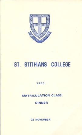 1980 BC Matriculation Class Dinner [menu]: content