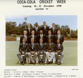 1998 BC Cricket Coca Cola week Gauteng team