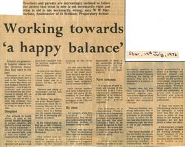 1976 BP NC Working towards a happy balance. The Star 19th July 1976