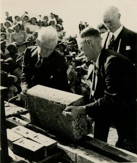 1935c Laying Foundation Stone