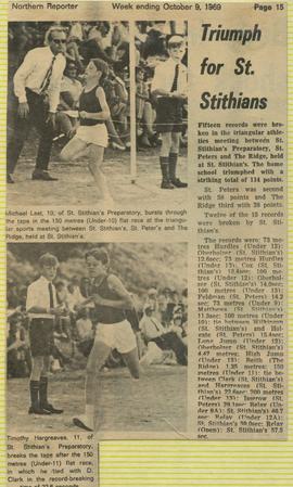 1969 BP NC Triumph for St Stithians. Northern Reporter 9th October 1969