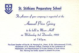 1980 BP Invitation Annual Prize Giving