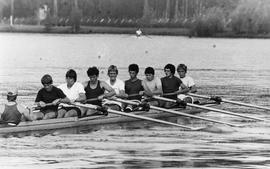 1978 BC Rowing VIII on dam ST p060 002