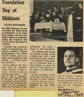 1969 BP NC Northern Reporter 19690716: Foundation Day at St Stithians