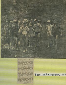 1969 BC [untitled] NC. Coastal hike. The Star 26th November 1969