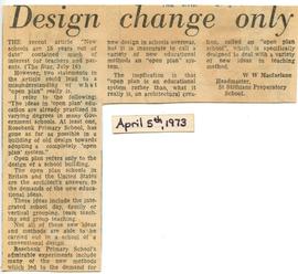 1973 BP NC Design change only. Macfarlane letter to The Star 5th April 1973