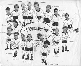 1979 BC Rugby 1st XV cartoon ST p045