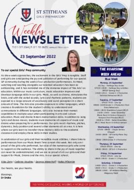 Girls' Preparatory newsletters "GP Weekly News" 2022 Term 3
