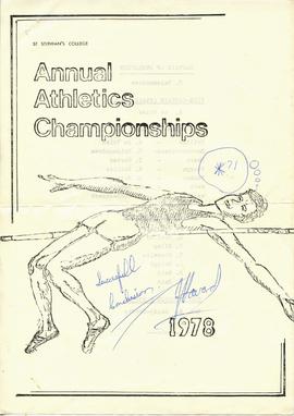 1978 BC Athletics programme: cover