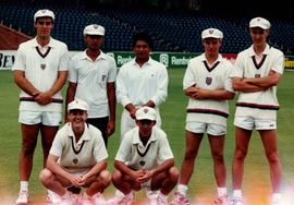 1992 BC Cricket group with Tendulkar ST p084