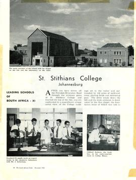St Stithians College Johannesburg in South African Tatler, December 1961, pages 30-32