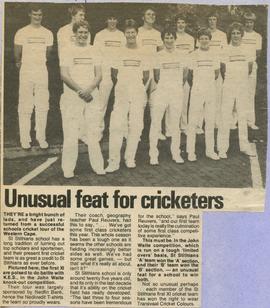 1981 BC NC Unusual feat for cricketers