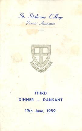 1959 HA 080a PA Third Dinner-Dansant menu and ticket 001 cover