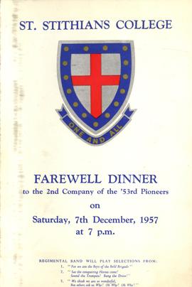 1957 HA 062 Farewell Dinner programme 001cover