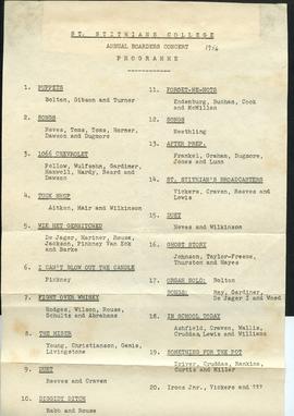 1954 HA 029 BC Annual Boarders Concert programme full