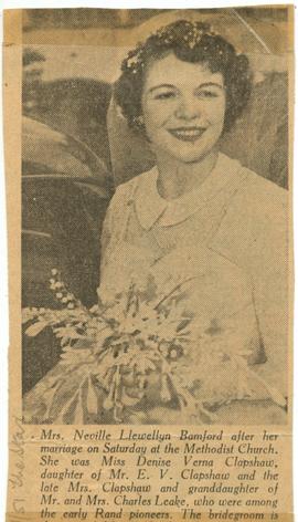 1951 Leake's granddaughter's wedding [NC] The Star 5th November 1951