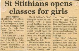 1995 GC St Stithians opens classes for girls 004