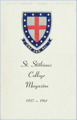 Stythian Magazine 1957 - 1961: Cover